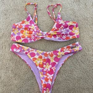Blackbough Floral Bikini Set in Purple and Pink